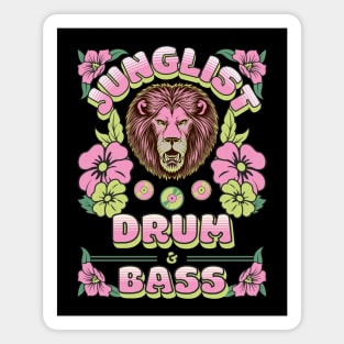 JUNGLIST  - Tropical Drum & Bass Pink Lion Magnet